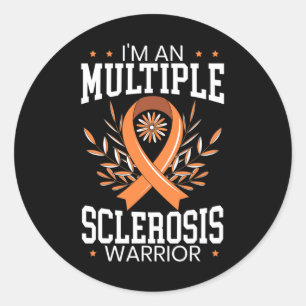 Sklerosis Awareness Orange Ribbon Runder Aufkleber
