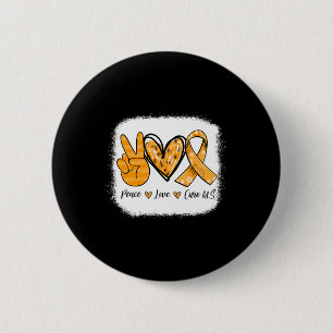 Sklerosis Awareness Peace Liebe Cure Warrior Button