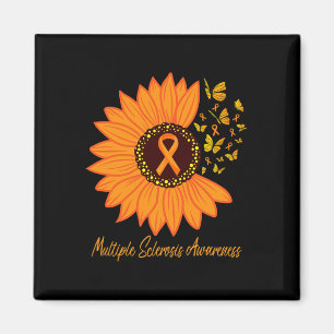 Sklerosis Awareness Ribbon Blume Butterfly Magnet