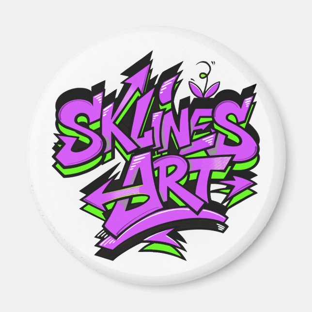 SklinesArt – Fettes Graffiti-Logo Magnet (Vorne)