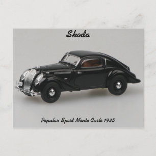 Skoda Popular Sport Monte Carlo 1935 Postkarte