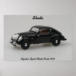 Skoda Popular Sport Monte Carlo 1935 Print Poster