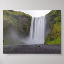 Skofafoss-Wasserfall Poster
