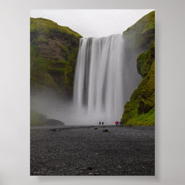 Skofafoss-Wasserfall Poster (Vorne)
