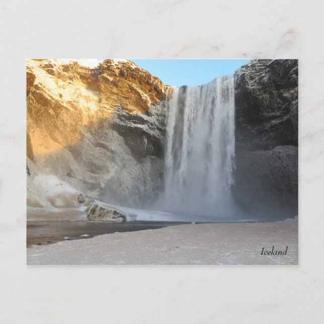 Skogafoss Island Postkarte (Vorderseite)