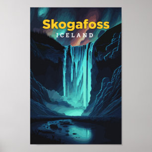 Skogafoss Island Reisen Kunst, Dichtung und Musik  Poster