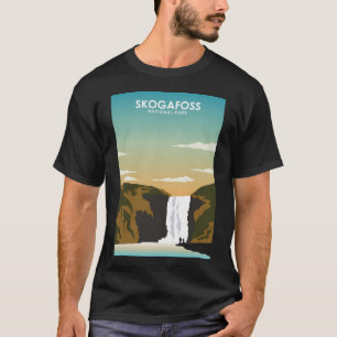 Skogafoss Island Retro T-Shirt