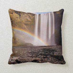Skógafoss Polyester-Wurfs-Kissen 16" x 16" Kissen