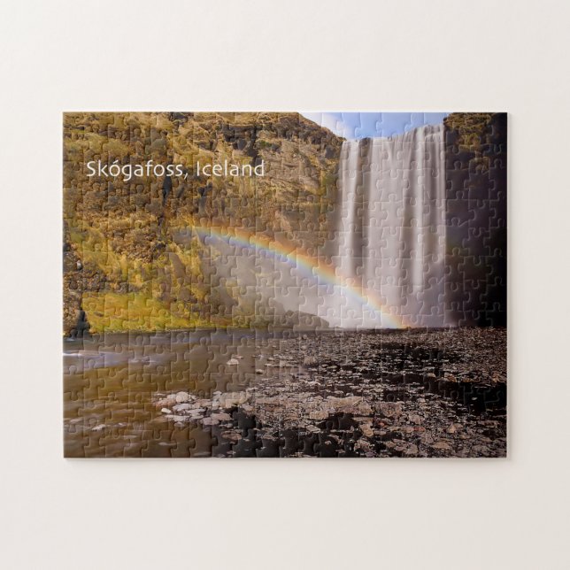 Skógafoss Puzzlespiel mit Geschenkboxen Puzzle (Horizontal)