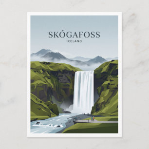 Skógafoss Skógar Island Postkarte