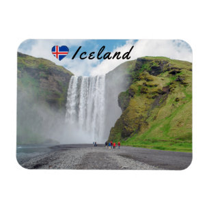 Skogafoss Wasserfall - Dorf Skogar, Island Magnet