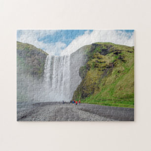 Skogafoss Wasserfall - Dorf Skogar, Island Puzzle