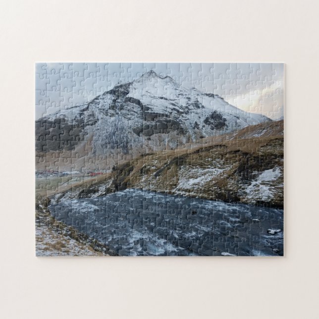 Skogafoss Wasserfall Island Puzzle (Horizontal)