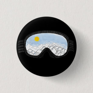 Skoggles Bergansicht Illustration Button