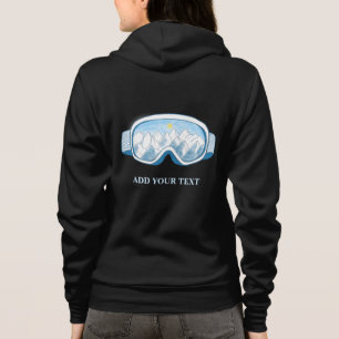 Skoggles Illustration Personalisiert Schwarz Hoodie