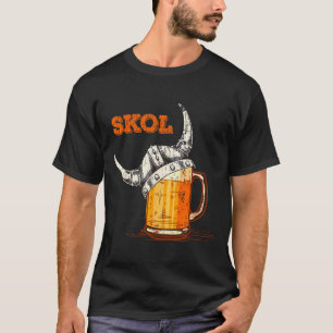 Skol Nordic Viking Helm Trinkglas T-Shirt
