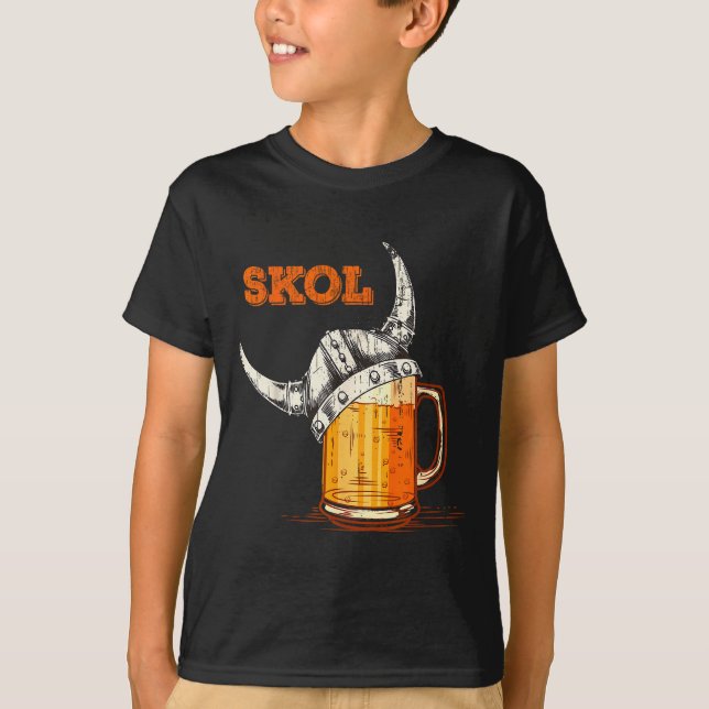 Skol Nordic Viking Helmet Drinking Gl  T-Shirt (Vorderseite)