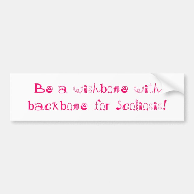 Skoliose Autoaufkleber (Vorne)