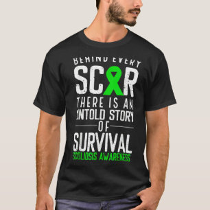 Skoliose-Bewusstsein jedes Scar Back Operation Grü T-Shirt