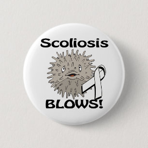 Skoliose wirbt um Bewusstseinsdesign Button
