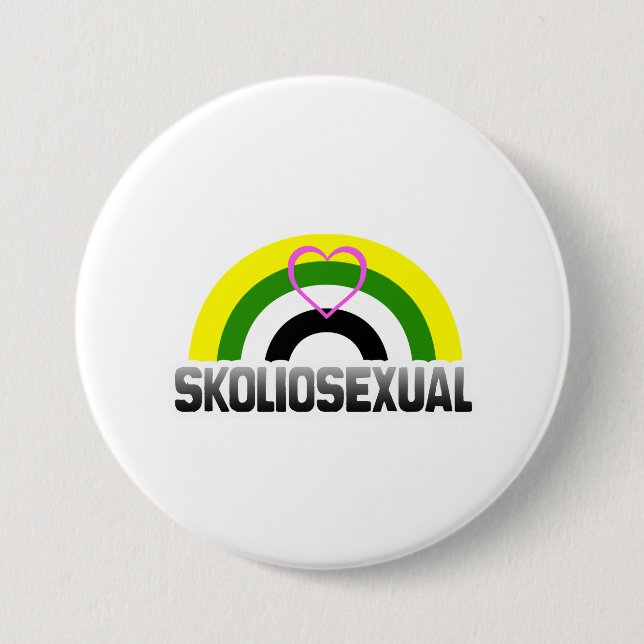 Skoliosexual Stolz Button (Vorderseite)