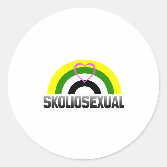 Skoliosexual Stolz Runder Aufkleber (Vorderseite)