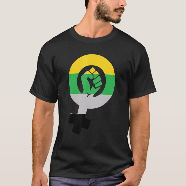 Skoliosexuelle Flagge Feminist Skoliosexuell 1 T-Shirt (Vorderseite)