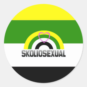 SKOLIOSEXUELLER RAINBOW RUNDER AUFKLEBER