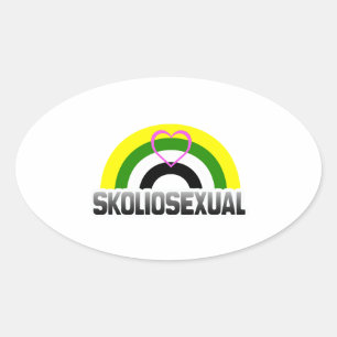 Skoliosexueller Stolz Ovaler Aufkleber