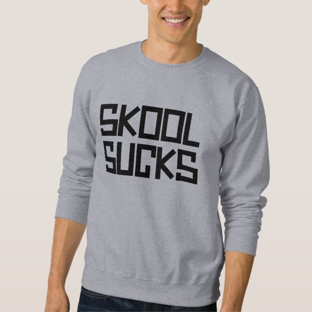 Skool ist zum Kotzen Strickjacke Sweatshirt (Vorderseite)