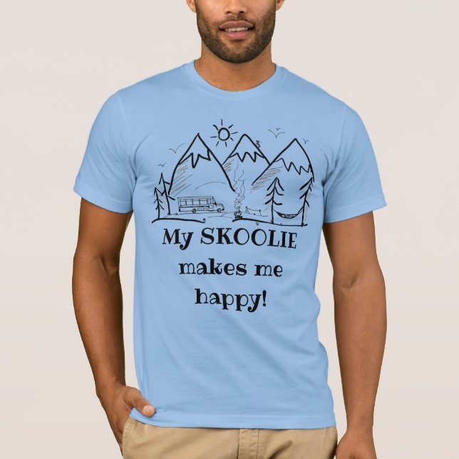 Skoolie Happy 1 T-Shirt (Vorderseite)