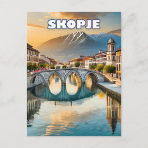 Skopje, das vibrierende Herz Nordmazedoniens Postkarte