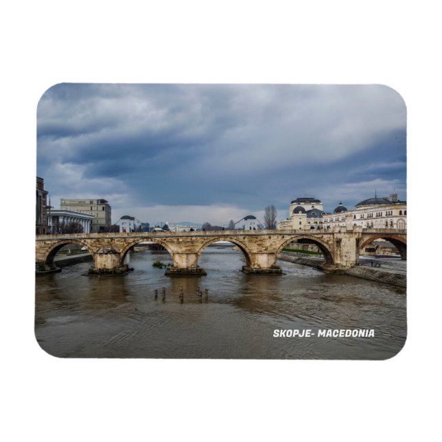Skopje - Magnet Mazedonien (Horizontal)