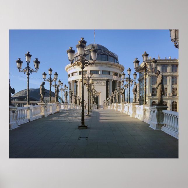 Skopje, Mazedonien Poster (Vorne)
