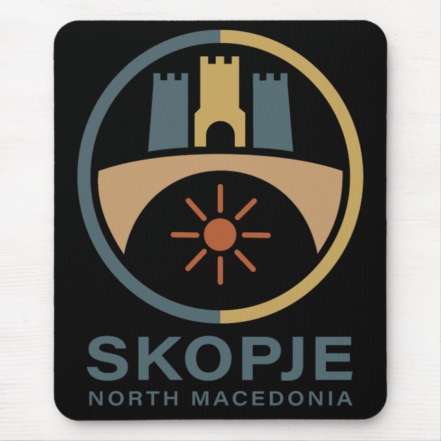 Skopje North Macedonia Europe Mousepad (Vorne)