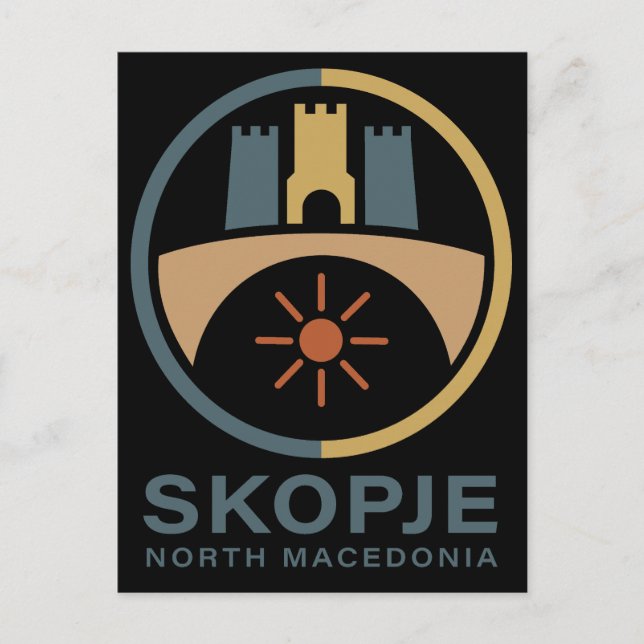 Skopje North Macedonia Europe Postkarte (Vorderseite)