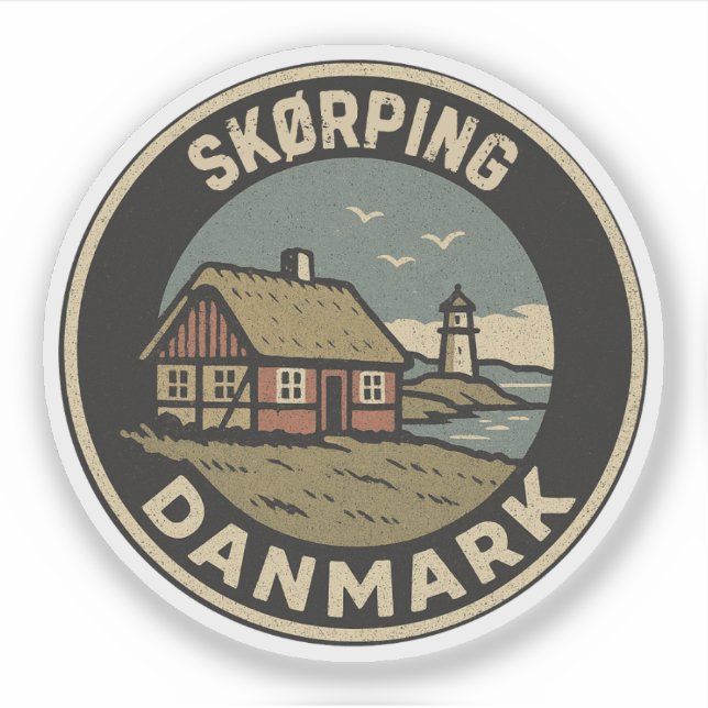 Skørping, Dänemark Danmark Aufkleber (Vorderseite)
