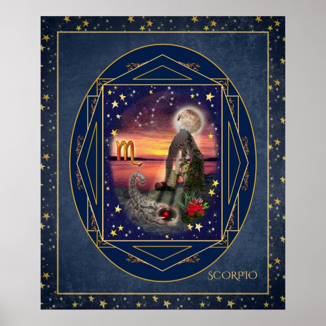 Skorpio Art Collage Poster (Vorne)