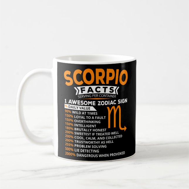 Skorpio Astrologie Zodiac-Zeichen Kaffeetasse (Links)