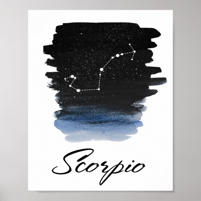 Skorpio Astrologisches Zeichen Poster (Vorne)