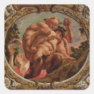 Skorpio, aus den Zeichen des Diakoms Quadratischer Aufkleber