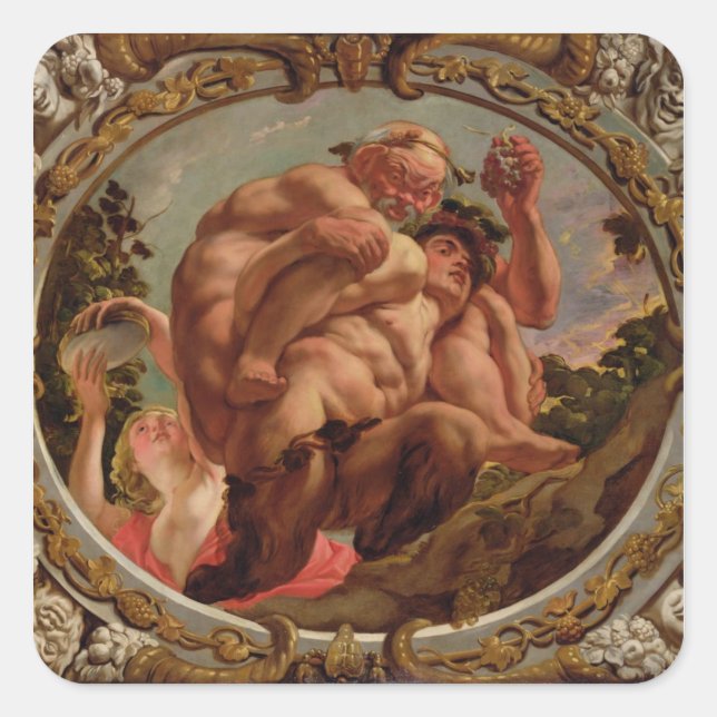 Skorpio, aus den Zeichen des Diakoms Quadratischer Aufkleber (Vorderseite)