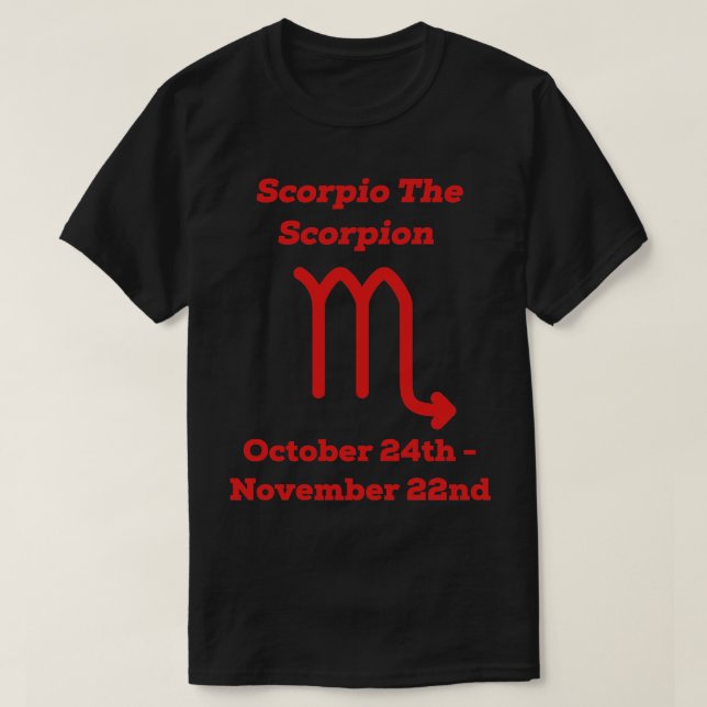 Skorpio Das Skorpion Zodiac-Symbol T-Shirt (Design vorne)