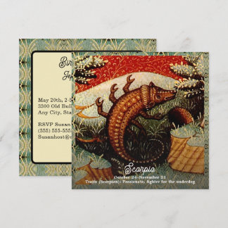 Skorpio das Skorpion Zodiac Zeichen Geburtstag Einladung