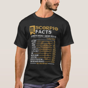 Skorpio Fakten Astrologie Zodiac-Schilderhoroskop T-Shirt