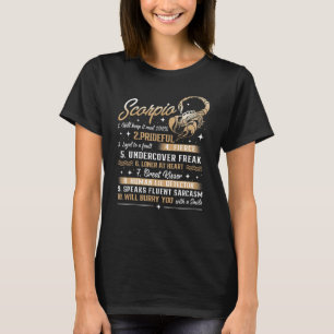 Skorpio Geburtstagsastrologie Zodiac Signorienhoro T-Shirt
