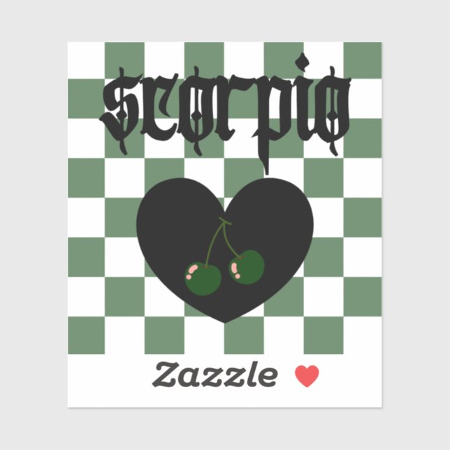 Skorpio Gotische Ästhetik Schokoriegel Kunst Aufkleber (Blatt)