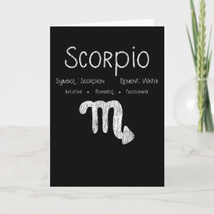 Skorpio Horoskop Astrologie Star Signatur Geburtst Karte