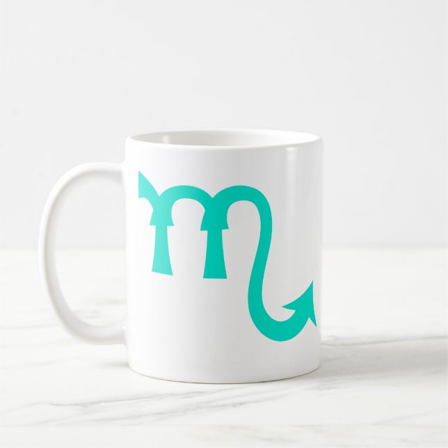 Skorpio in Aquamarin blau Kaffeetasse (Links)