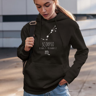 Skorpio | Personalisiert Zodiac Constellation Hood Hoodie